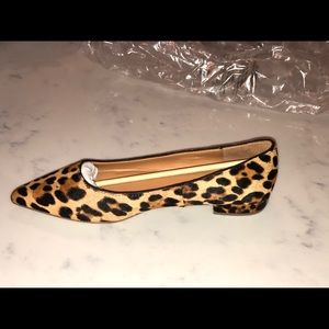 Brand new J.Crew Marina Calfhair Pointy Toe Flat. Size 8.5